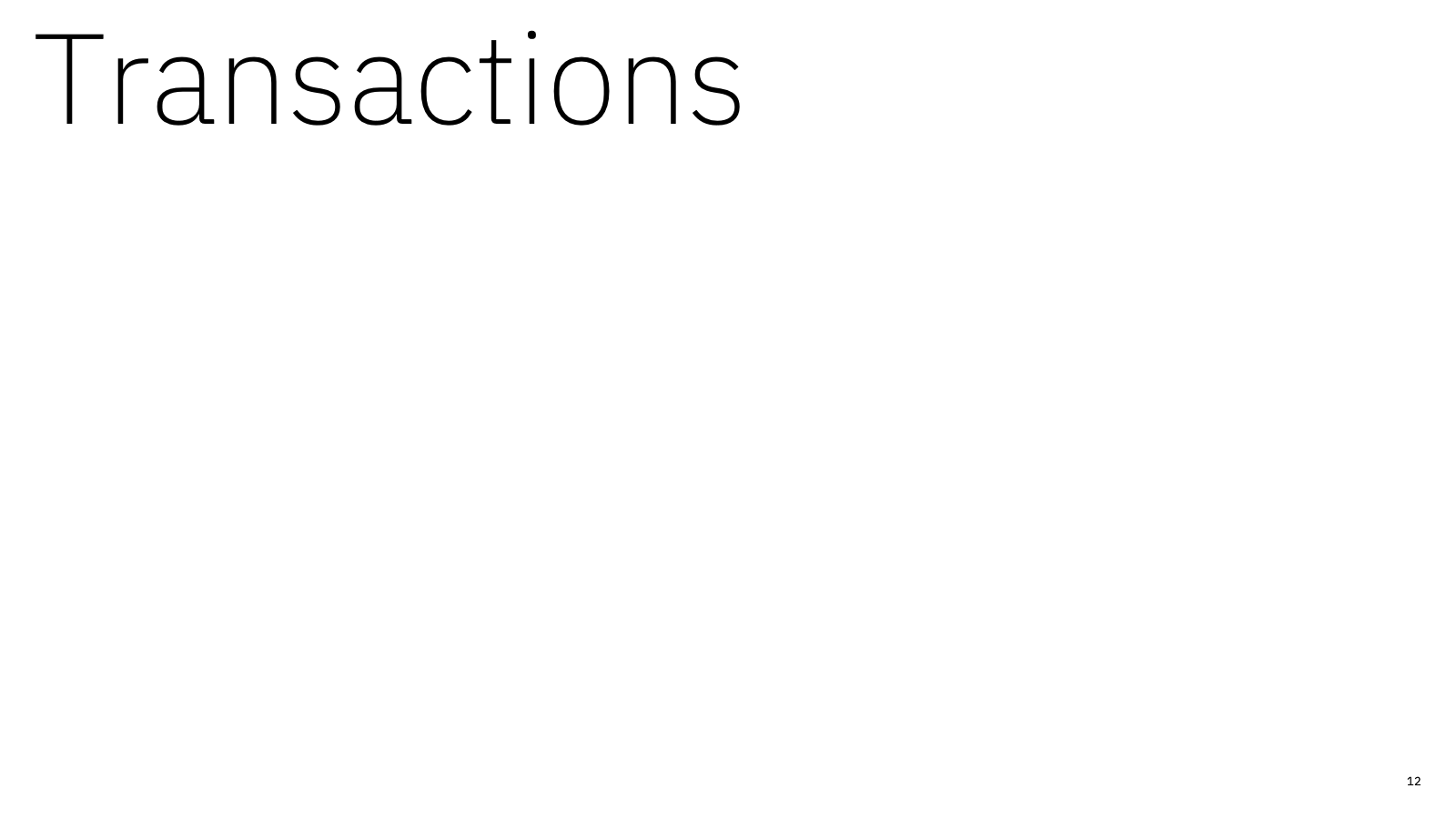 Transactions